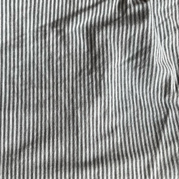 Chico's Cotton Capri white and gray striped back pocket wide legs size J1 Cool - Picture 8 of 9